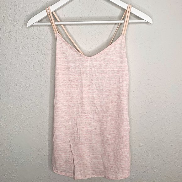 Lululemon Breezy Tank in Parallel Stripe Heathered Parfait Pink - Picture 6 of 10
